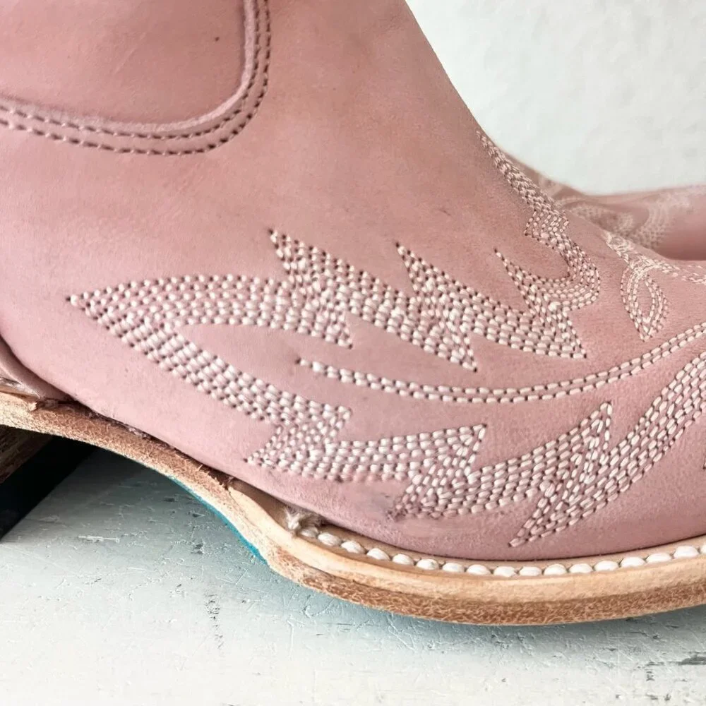 Lane LEXINGTON Over the Knee Pink Cowboy Boots Western Cowgirl Snip Toe Tall 5
